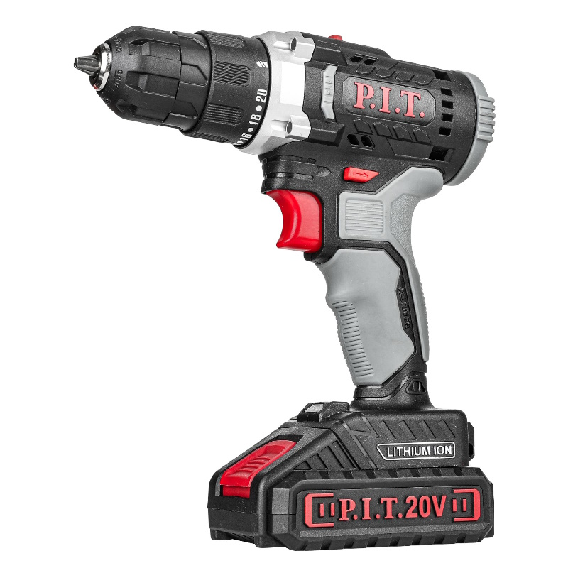 Дрель аккумуляторная P.I.T. PSR18-D5, 20В, 30Нм, 0-350/1350, БЗП 10мм, 2 АКБ 1,5Ач, ЗУ, кейс в Кинешме