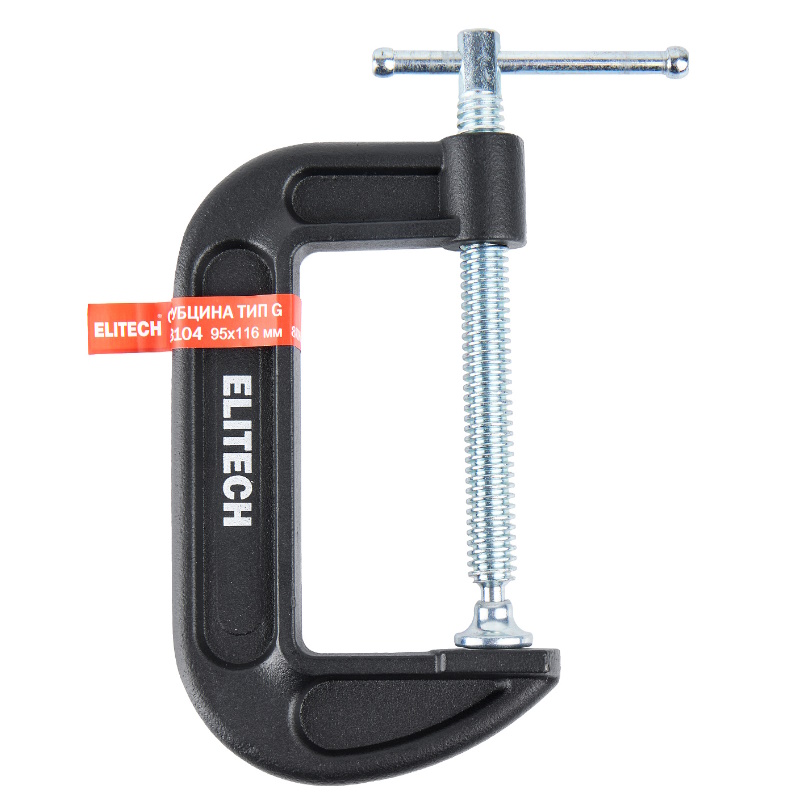 Струбцина Elitech 513104 207221, тип G, 110х55, усилие 800кг в Вологде