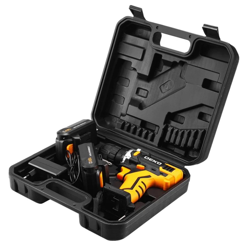 Аккумуляторная дрель-шуруповерт Deko Sharker 16V 083-1108, в кейсе, 2х2.0 Ач в Угличе