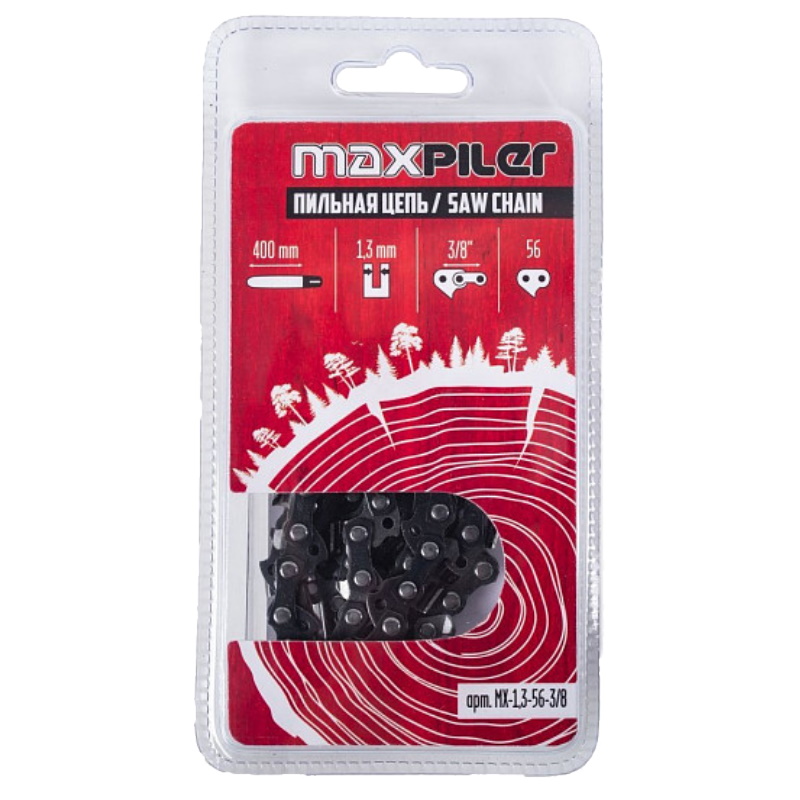 Цепь пильная Maxpiler MX-1,3-56-3/8 (Partner.Poulan.Champion 137.142.240 16") в блистере в Череповце