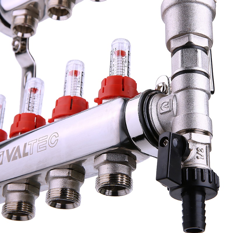 Коллекторная группа Valtec VTc.589.EMNX.0606, 1", 6 x 3/4", евроконус