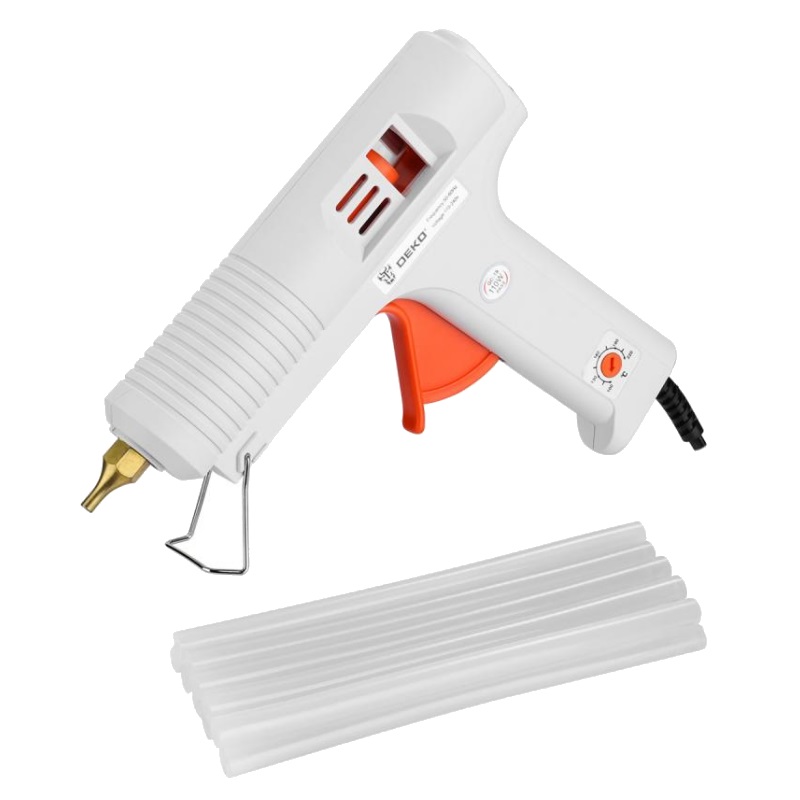 Термопистолет клеевой Deko DKGG150 SET2 063-4973 (150Вт, с функцией THERMAL CONTROL + набор клеевых стержней) в Муроме