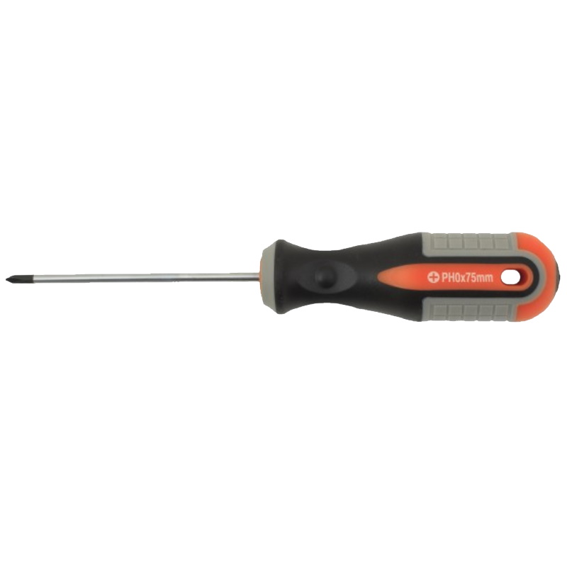 Отвертка стержневая крестовая Ombra Round Grip 751075 055132, PH0x75 мм в Иваново