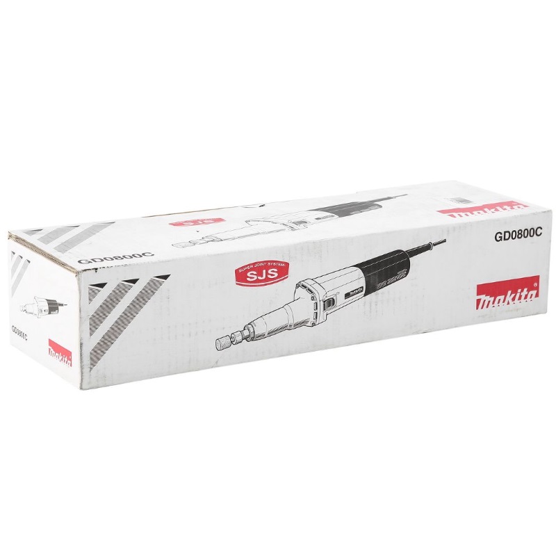 Шлифмашина прямая Makita GD0800C питание 220 В патрон 6 мм по дереву металлу и бетону длина провода 25 м