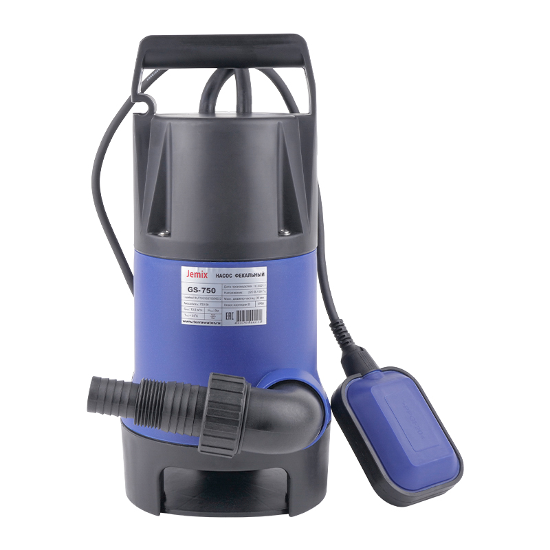 Фекальный насос для септика Jemix GS-750 (максимальный напор 8 м, длина кабеля 8 м) в Кинешме