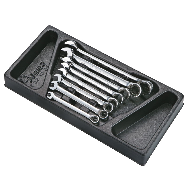 Ложемент ключи трещоточные Hans TT-34 с реверсом 8 предметов 10895₽