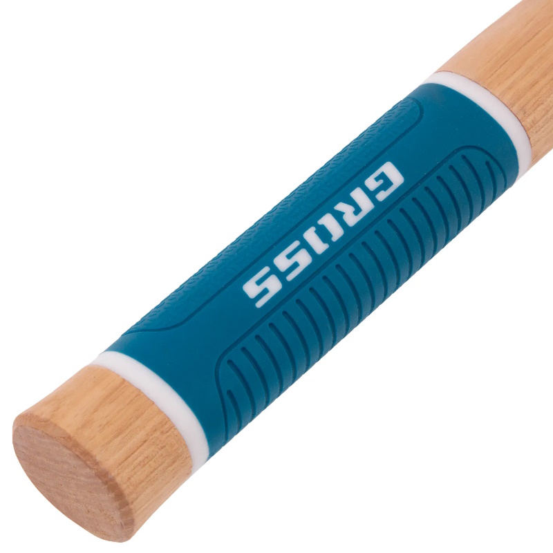 Молоток-гвоздодер Gross AMERICAN HICKORY 10413, 380 г, угол 75, магнит, обрезиненная рукоятка