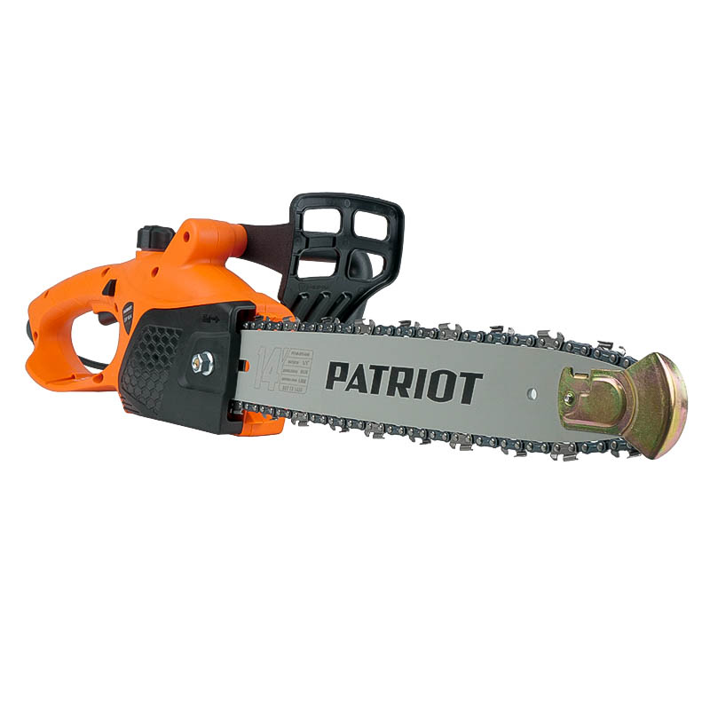 Электрическая цепная пила Patriot ESP 1614 220301614 (длина шины 14 дюймов, скорость цепи 12.6 м/с, 52 звена)