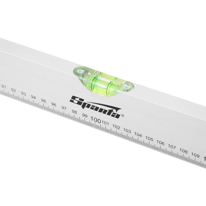 Уровень алюминиевый Sparta 331415, 2000 мм, 3 глазка, линейка