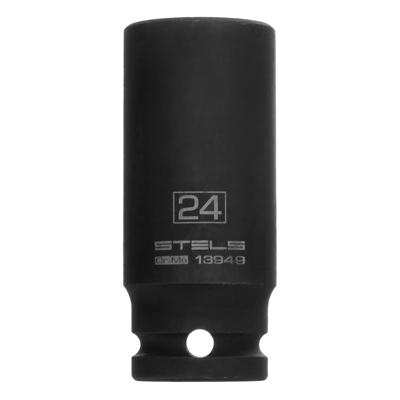 Головка ударная удлиненная шестигранная Stels 13949, 24 мм, 1/2", CrMo