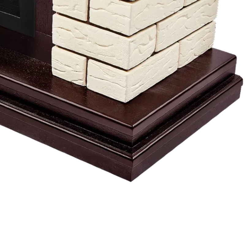 Портал Firelight Bricks 30 НС-1202851, камень бежевый, шпон, темный дуб  в Рыбинске