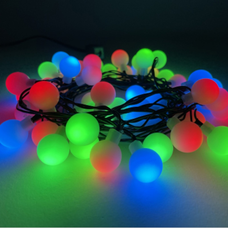 Гирлянда светодиодная Эра "Нить Шарики" Б0047968 565036, d18мм, 5 м, 50 LED, IP20, мульти в Муроме