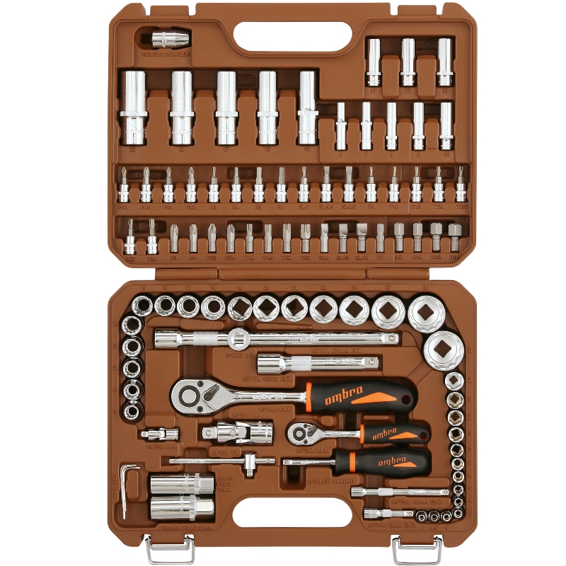 Набор инструмента универсальный Ombra OMT94S12, 1/4", 1/2"DR с головками торцевыми 12-гранными 1/2"DR, 94 предмета в Переславле