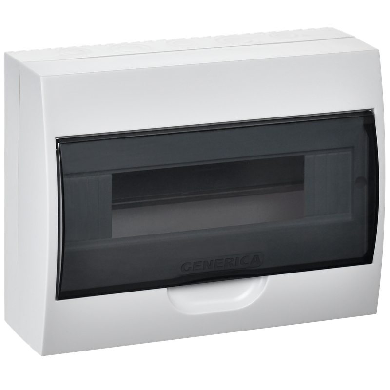 Корпус пластиковый IEK GENERICA ЩРН-П-12 MKP12-N-12-41-G черн. прозр. дверь IP41