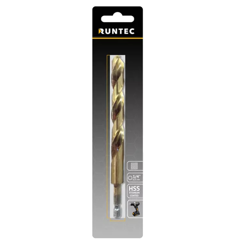 Сверло по металлу Runtec RT-DS8, HSS-TiN, 8 x 117 мм, HEX 1/4" в Иваново