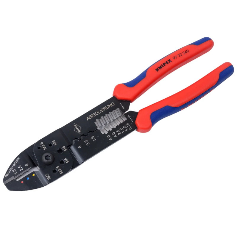 Пресс-клещи Knipex KN-9732240, 3 гнезда, изолированные кабельные наконечники и штекеры: 0.5-6.0 мм², длина 240 мм в Череповце