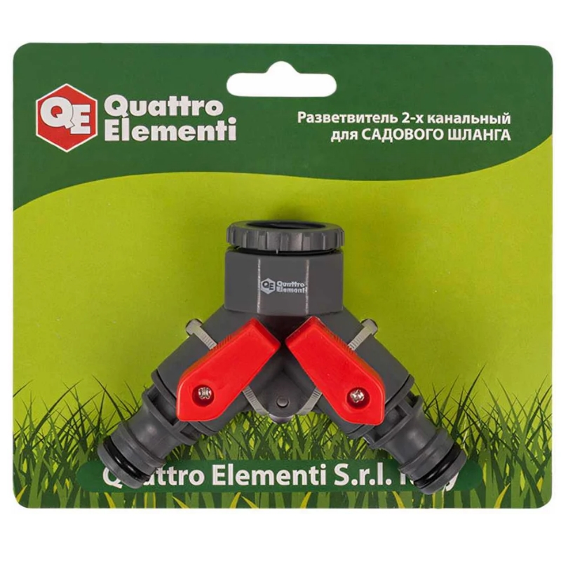 Разветвитель 2-х канальный Quattro Elementi 646-027, внутренняя резьба 1/2" и 3/4", пластик в Муроме