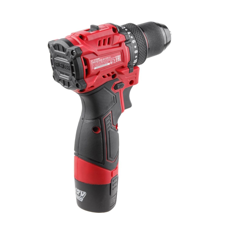 Аккумуляторная дрель-шуруповерт Wortex LX BD 1215-1 Li 1333698, 12В, 30 Нм, 1.5 Ач акб, патрон 10 мм, бесщёточный во Владимире