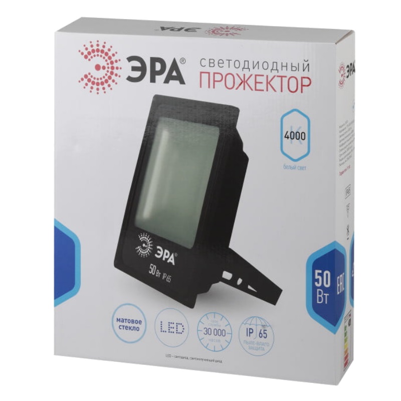 Светодиодный уличный прожектор Эра LPR-50-4000K-M SMD Eco Slim (IP65, 50 Вт) в Туле