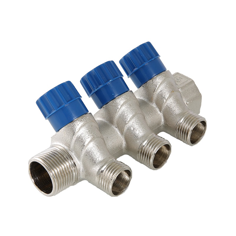 Коллектор с вентилями Valtec VTc.560.N.0503, 3/4", 3 х 1/2" в Костроме