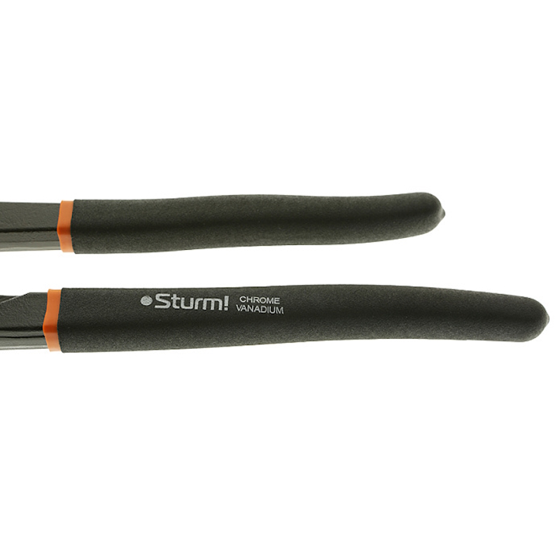 Клещи переставные Sturm 1020-06-400, 400мм, кнопочный шарнир, зев 80мм, ПВХ рукоятки в Переславле
