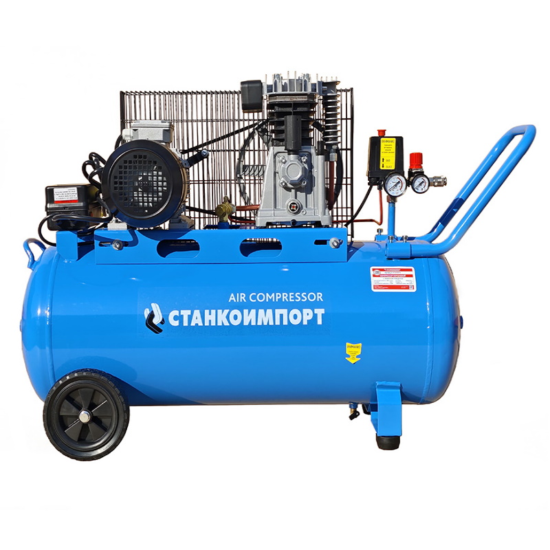 Компрессор поршневой Станкоимпорт ACH39013, 380 В, реcивер 100 л, 390л/мин 