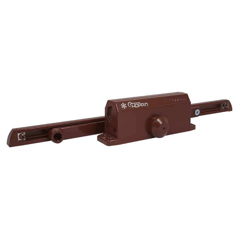Доводчик дверной Нора-М 3S Slider 18766, от 40 до 70 кг, коричневый, со скользящей тягой в Угличе