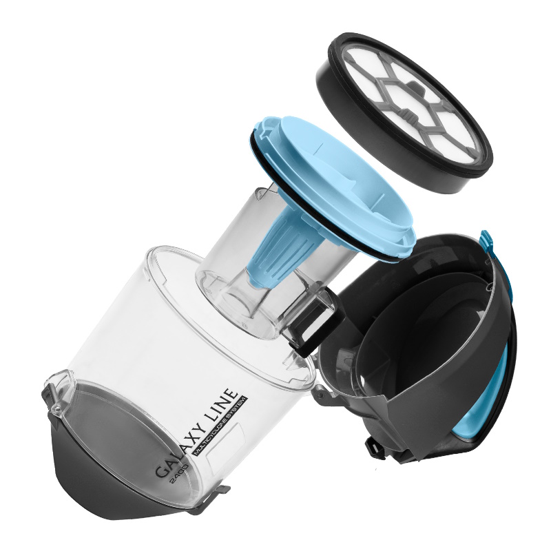 Пылесос Galaxy Line GL 6224 4610264001857 серый с голубым мультициклон 2400 Вт мощность всасывания 300 аэроватт