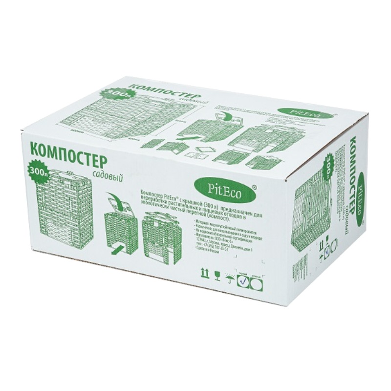 Компостер дачный Piteco К1130 (300 л, чёрный) в Рыбинске