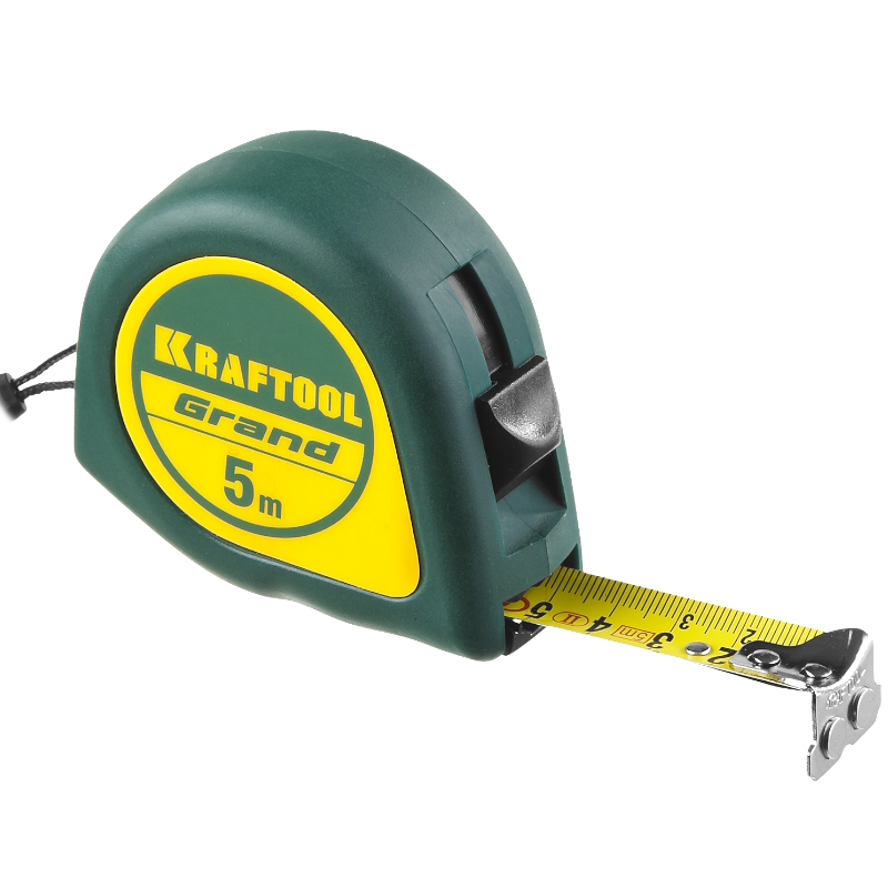 Рулетка Kraftool GRAND 34022-05-19, обрезиненный пластиковый корпус, 5м/19мм в Рыбинске