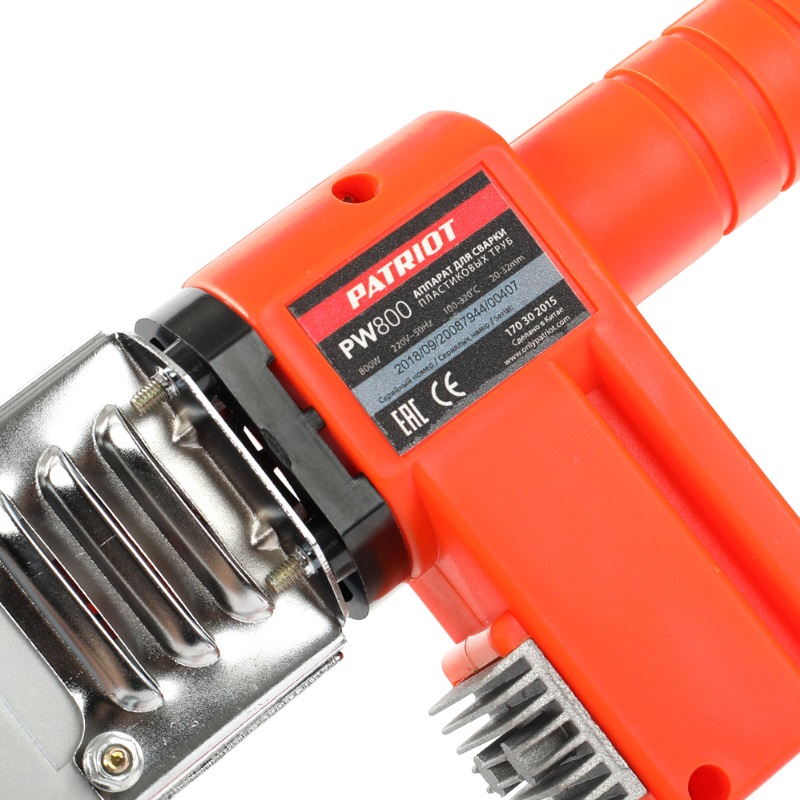 Аппарат для сварки пластиковых труб Patriot PW 800 3 насадки электронная регулировка ЖК дисплей металлический кейс