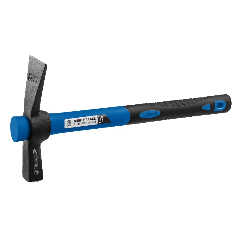 Молоток-кирочка каменщика Зубр 20155-600_z02 600 гр с фиберглассовой двухкомпонентной обратной рукояткой 804₽