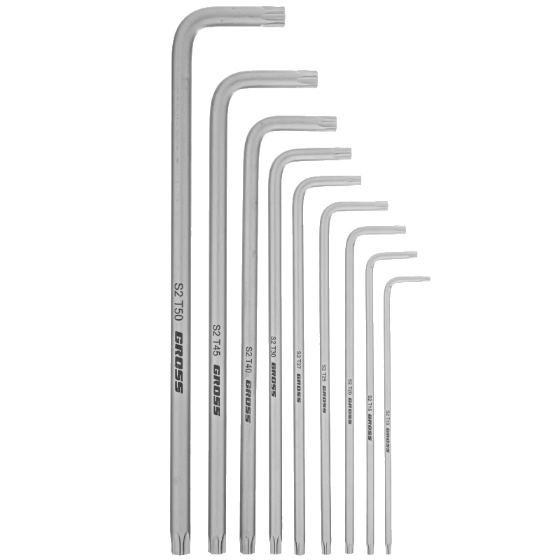 Набор ключей имбусовых Gross 16408, TORX-TT, 9 шт: T10-T50, S2, сатинированные в Иваново