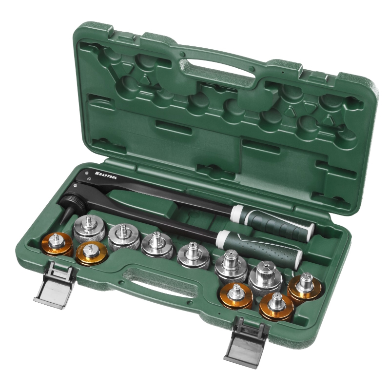 Расширитель-калибратор для муфт под пайку труб из цветного металла Kraftool 23650-H12, d 10,12,15,18,22,28мм, 1/4",3/8",1/2",5/8",3/4", бокс