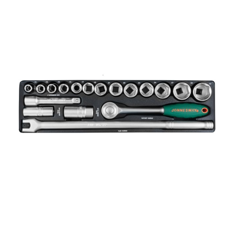 Набор головок торцевых Jonnesway S04H419S 047432, 1/2"DR, 11-32 мм, 19 предметов