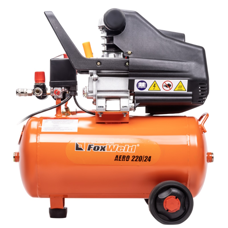 Компрессор масляный коаксиальный FoxWeld AERO 220/24 5940, с комплектом в Костроме