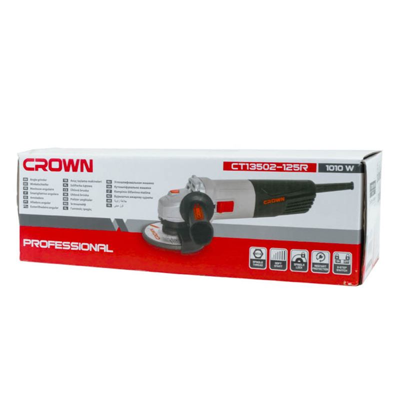 Угловая шлифмашина (болгарка) Crown CT13502-125R, 125 мм, 1010 Вт в Туле