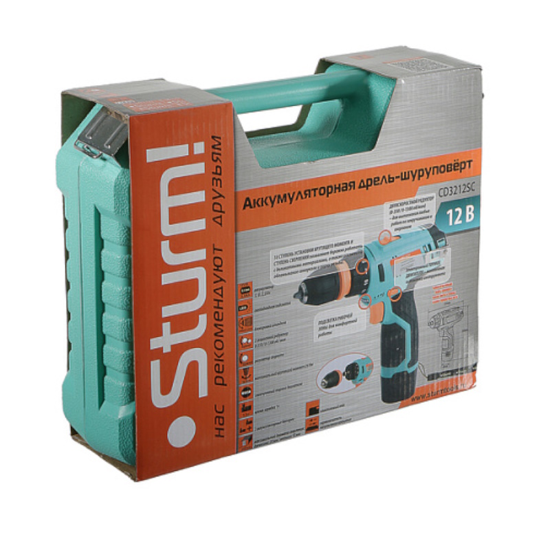 Аккумуляторная дрель-шуруповерт Sturm CD3212SC