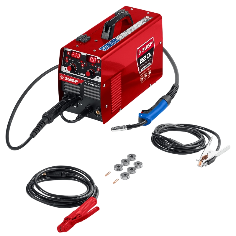 Полуавтомат сварочный Зубр MASTER ПСГ-М8-220, MIG / MAG, FCAW, MMA, TIG, 220 А, с газом / без газа, горелка ПСГ-220 в Твери