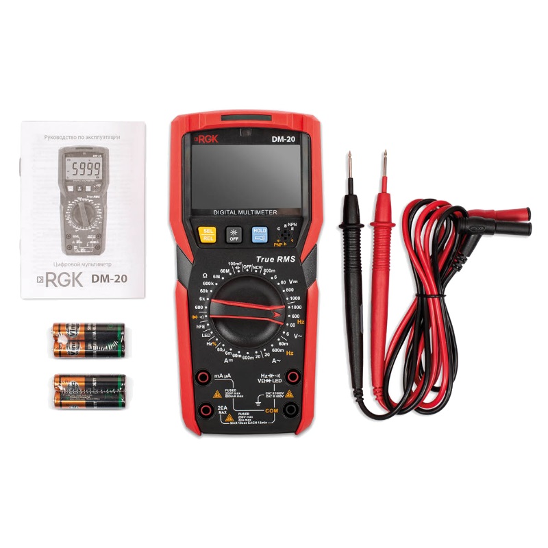 Цифровой мультиметр RGK DM-20 779647, с поверкой в Туле