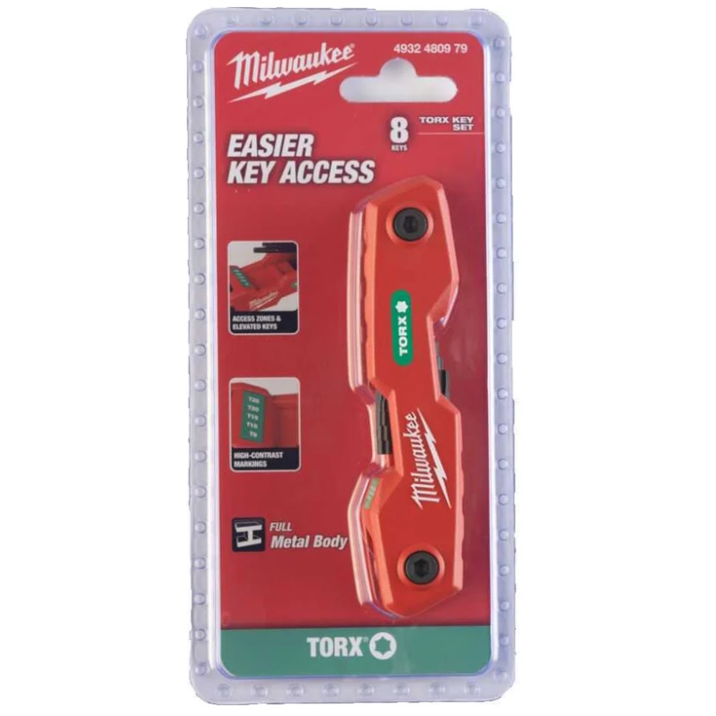Набор из 8 складных Torx ключей Milwaukee 4932480979, T9-T40 в Нижнем Новгороде