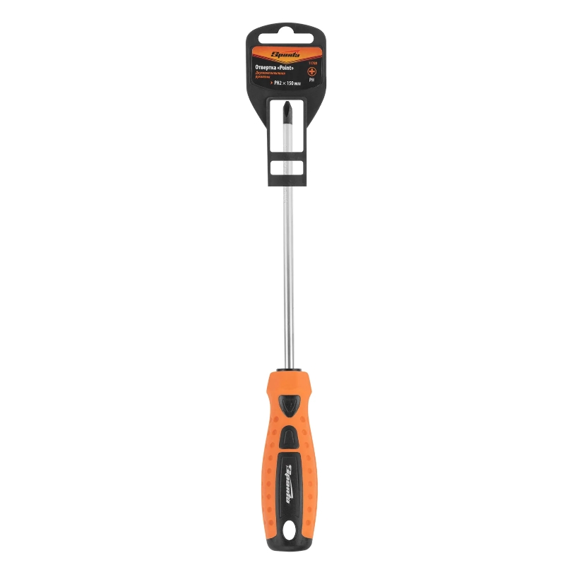 Отвертка Sparta "Point" 11780, PH2х150 мм, CS, 2к рукоятка в Кинешме