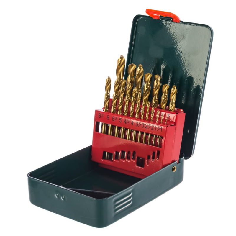 Набор сверл Metabo 627156000, 1-10 мм, HSS-TiN, 19 штук в Иваново