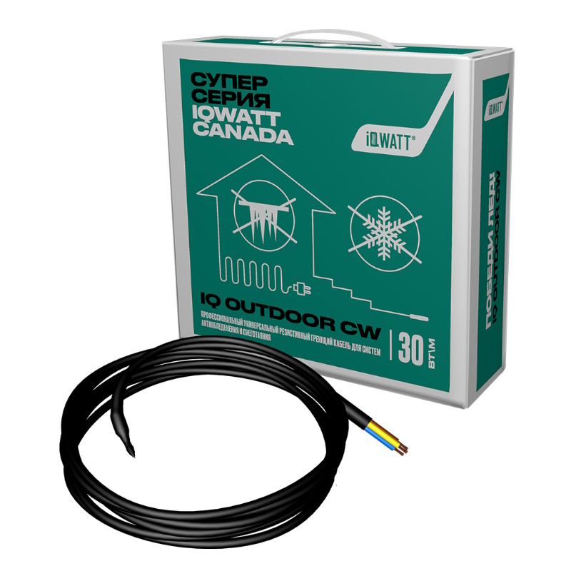 Греющий кабель для систем антиобледенения и снеготаяния Iqwatt IQ OUTDOOR CW 130m 00909 в Ярославле