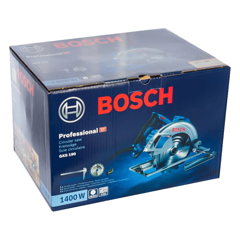 Пила дисковая Bosch GKS 190 06016230F1, 1400 Вт, переходник на розетку в Иваново