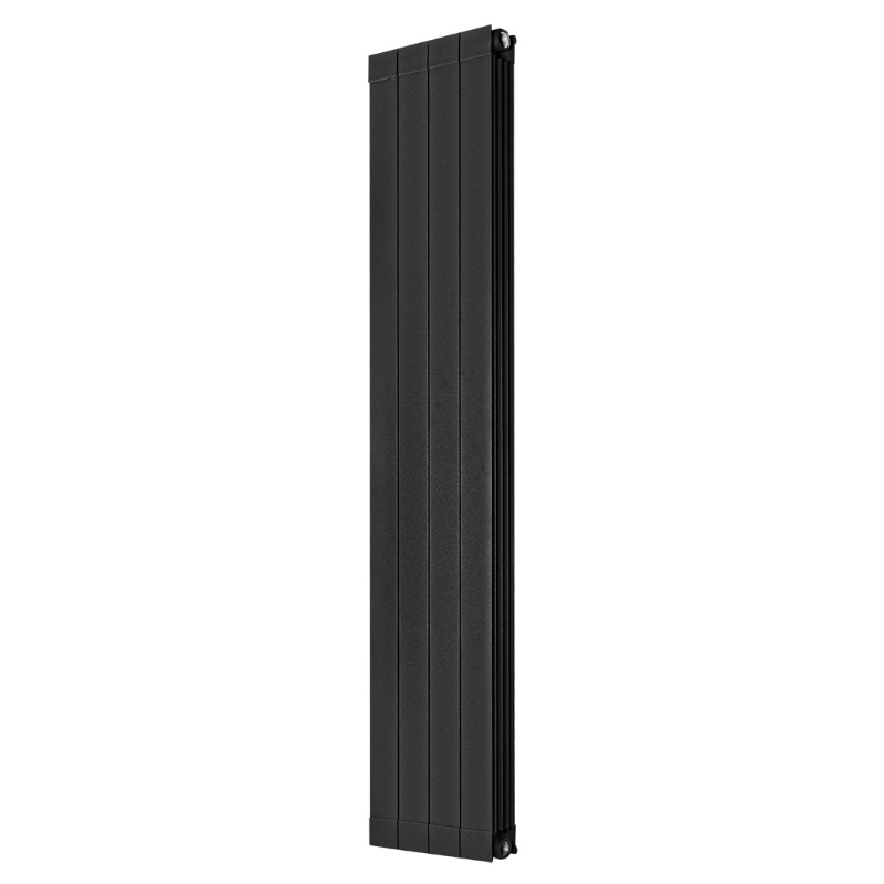 Радиатор Stout Oscar 1800 SRA-0110-18000704, 4 секции, алюминиевый, боковое подключение (цвет 2748 cod.07 черный) в Муроме