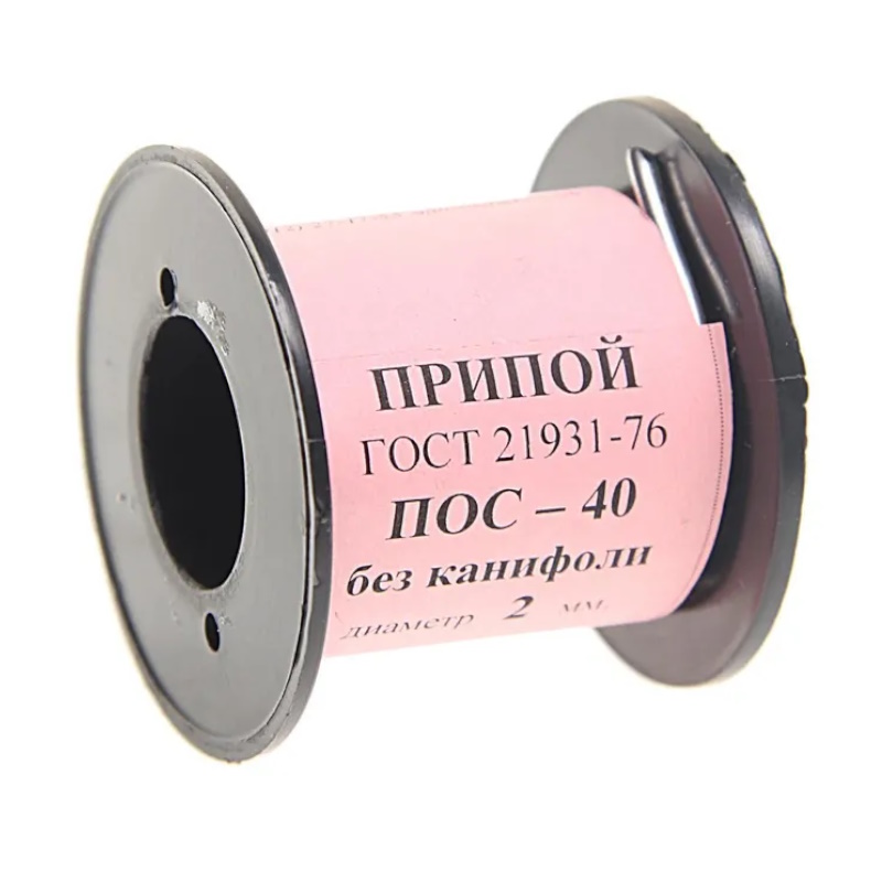 Припой ВТО ПОС-40 PS-60046 d20мм 100г катушка 372₽