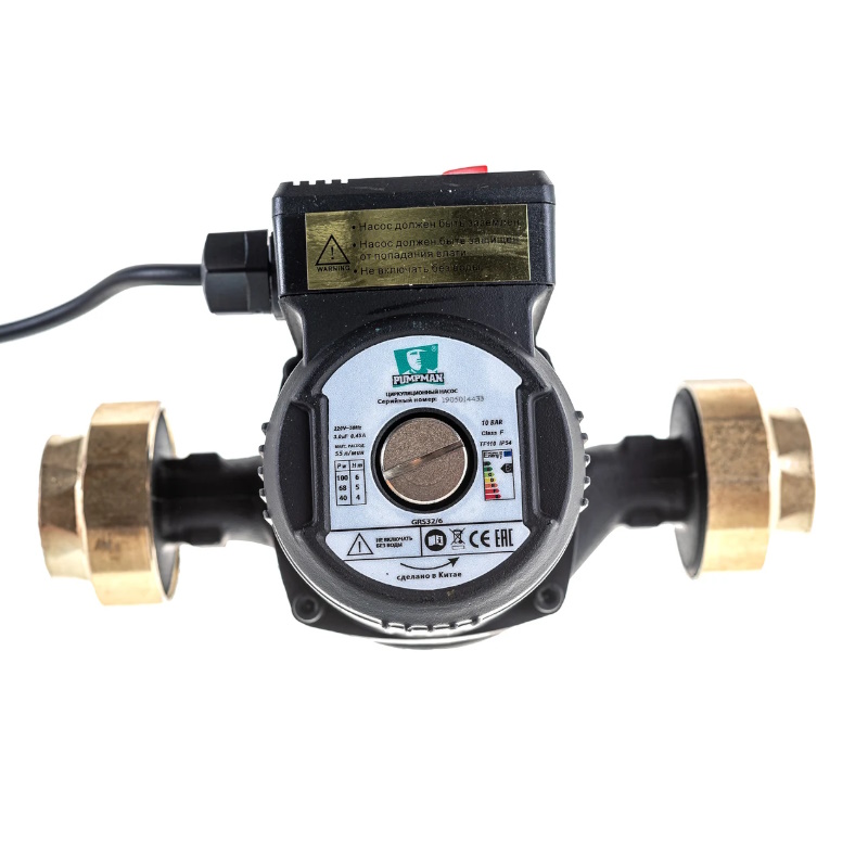 Насос циркуляционный Pumpman GRS32/6 НС-1418693, Pmax-100 Вт, Hmax-6 м, Qmax-55 л/мин, 180 мм  в Переславле
