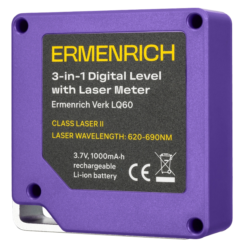 Уровень цифровой с лазерной рулеткой Ermenrich Verk LQ60 86260, "3 в 1" в Угличе