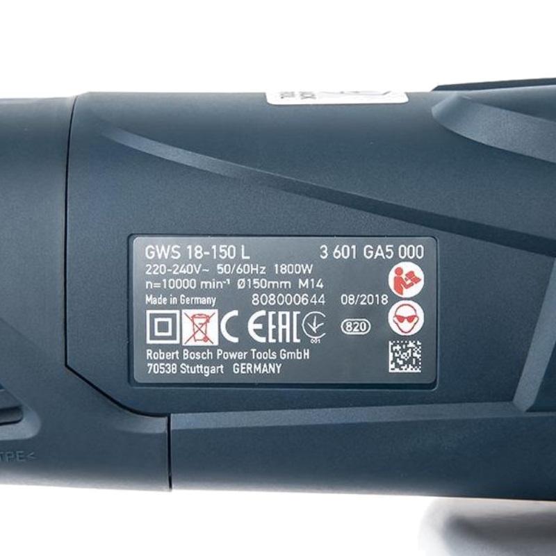 Угловая шлифмашина (болгарка) Bosch GWS 18-150 L 0.601.7A5.000, 150 мм, 1800 Вт, плавный пуск в Иваново